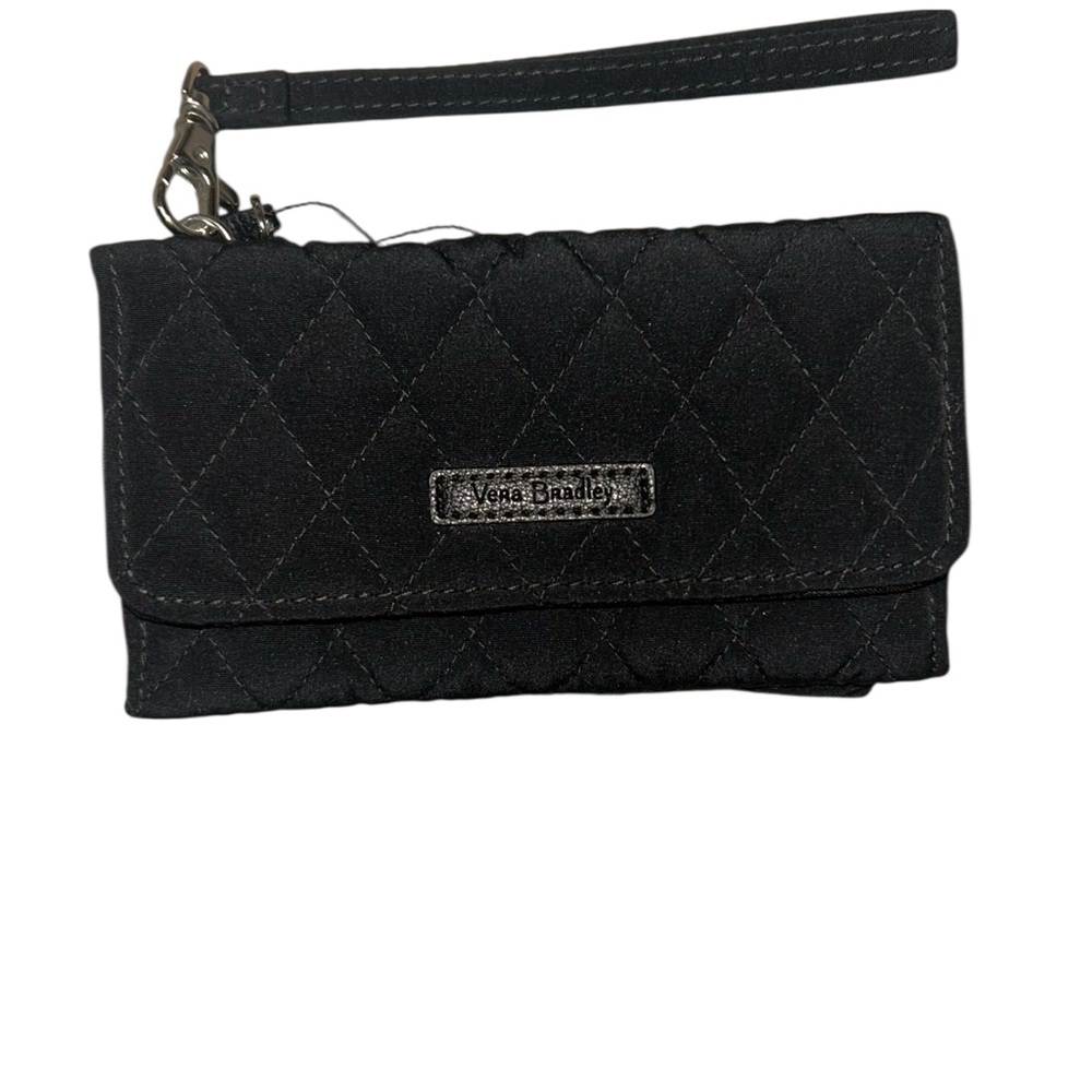 Vera Bradley Black Quilted Wallet Wristlet NWT RFID Card Holder